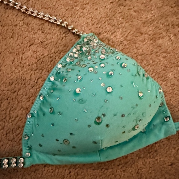 Turquoise Rhinestone Bikini Set - Picture 2 of 5